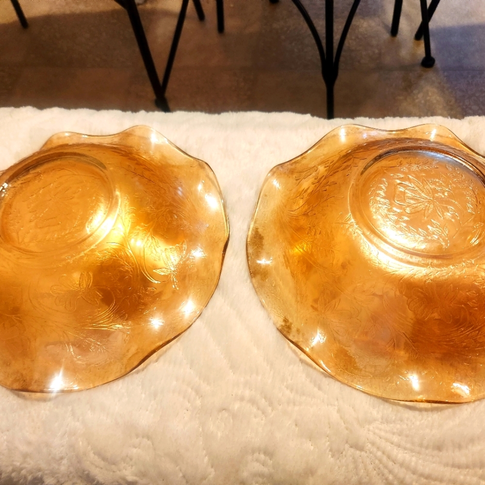 Antique glass bowls